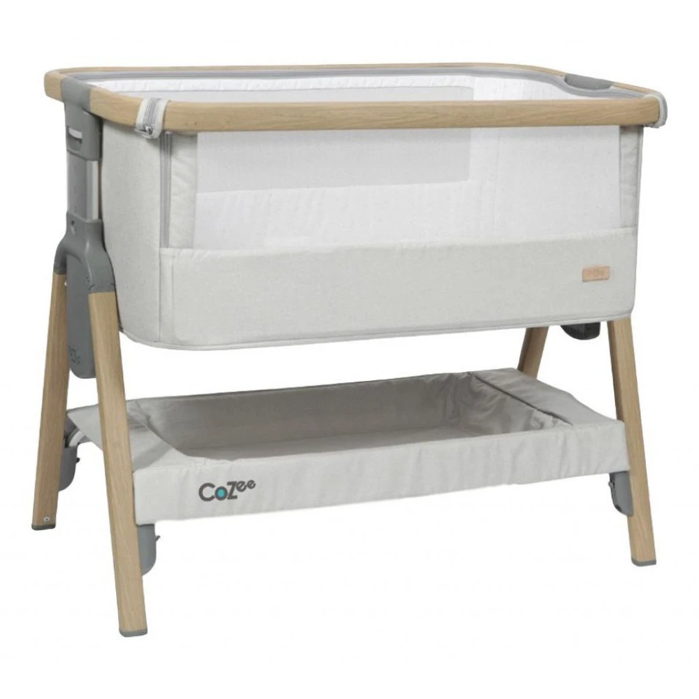 Tutti Bambini Cozee Bedside Crib Oak Silver 3 Tutti Bambini Cozee Bedside Crib Oak Silver