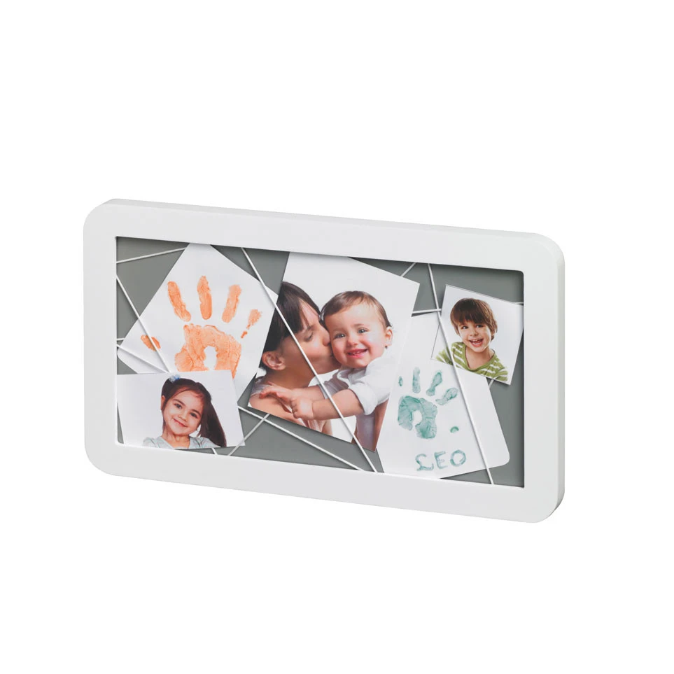 Baby Art Souvenier Bord Wit/Grijs 3 Baby Art Souvenier Bord Wit/Grijs