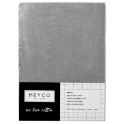 Meyco Jersey Hoeslaken 2-Pack Grey 60x120 Cm