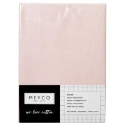 Meyco Jersey Hoeslaken 2-Pack Light Pink 60x120 Cm