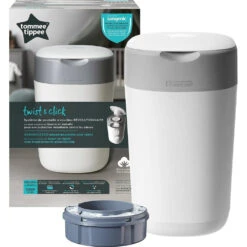 Tommee Tippee Sangenic Twist & Click Luieremmer White (incl. 1 Navulling)