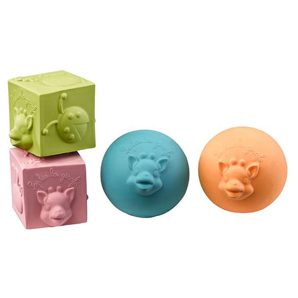 Sophie De Giraf So'Pure Geschenkdoos Met Ballen En Blokken 4 Sophie De Giraf So'Pure Geschenkdoos Met Ballen En Blokken - Afbeelding 2