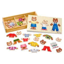 Melissa & Doug Houten Beren Familie Aankleed Puzzel