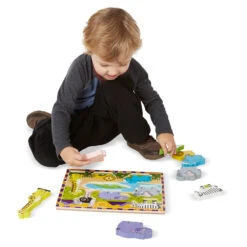 Melissa & Doug Houten Puzzel Safari -Babyverzorging Winkel image 21517