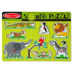 Melissa & Doug Geluidenpuzzel Dierentuindieren -Babyverzorging Winkel image 21547