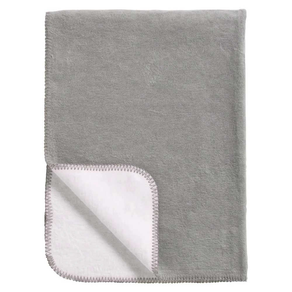 Meyco Wiegdeken Double Face Grijs/Wit 75x100 3 Meyco Wiegdeken Double Face Grijs/Wit 75x100