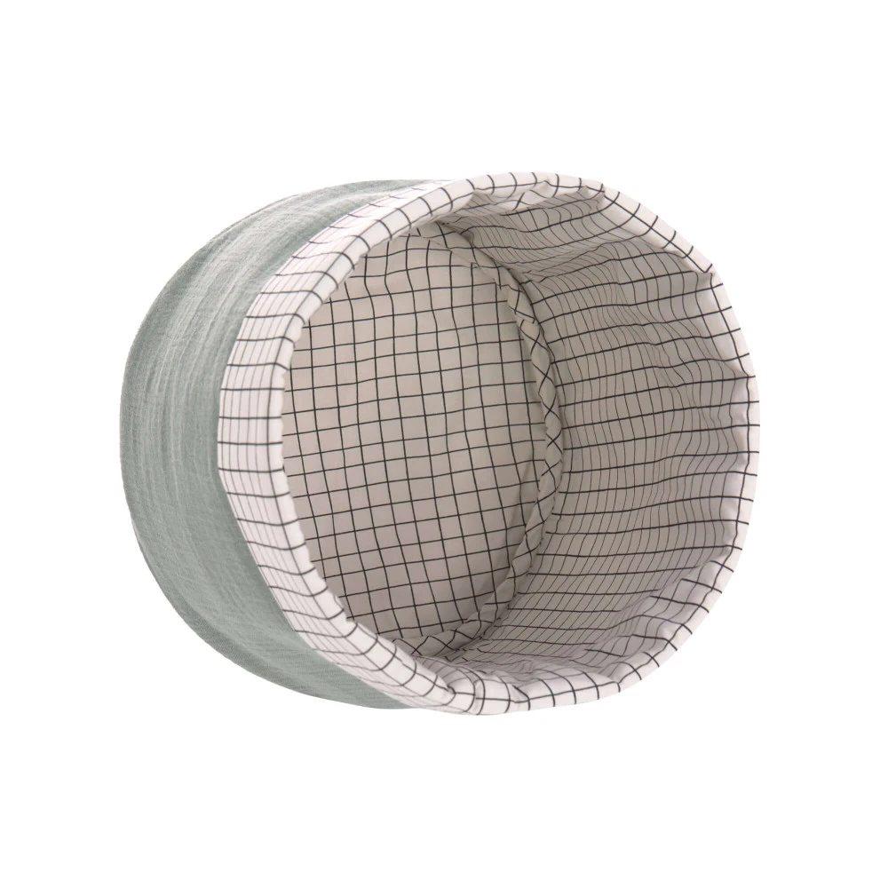 LÄSSIG Laessig Opbergmanden Set 3 Stuks Muslin Green, 100% Organisch Katoen 5 LÄSSIG Laessig Opbergmanden Set 3 Stuks Muslin Green, 100% Organisch Katoen - Afbeelding 3