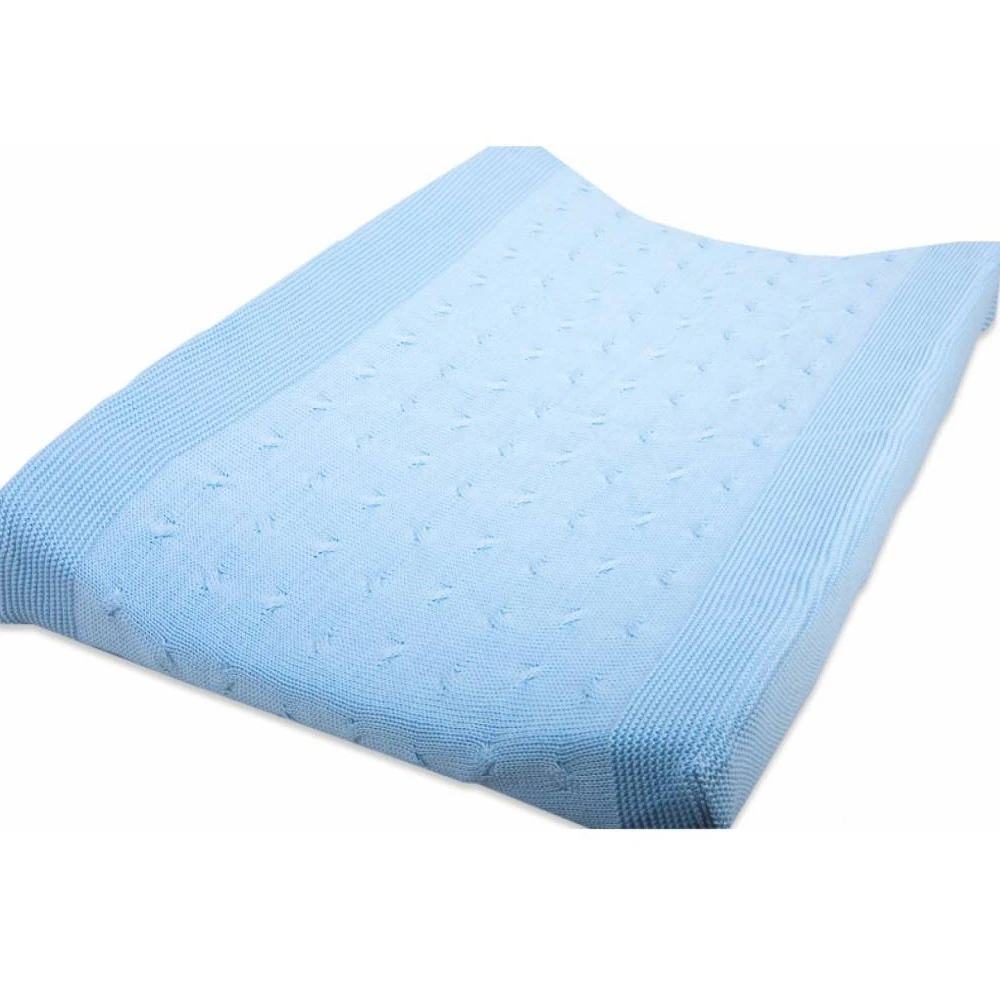 Baby's Only Aankleedkussenhoes Kabel Uni Lichtblauw 3 Baby's Only Aankleedkussenhoes Kabel Uni Lichtblauw