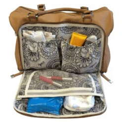 Isoki Luiertas Double Zip Satchel Latte -Babyverzorging Winkel image 33092