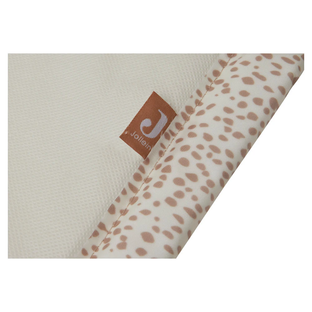 Jollein Boxdek Waterproof Dotted Biscuit 75x95cm 4 Jollein Boxdek Waterproof Dotted Biscuit 75x95cm - Afbeelding 2