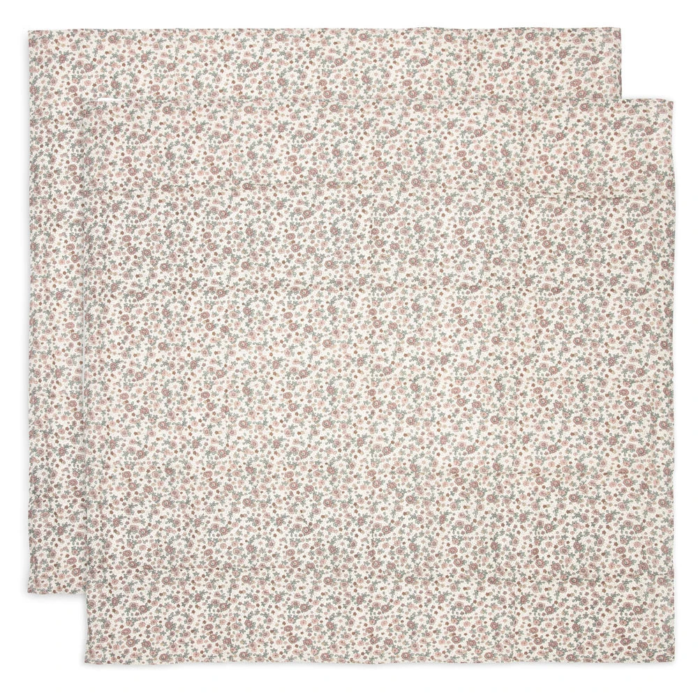 Jollein Hydrofiel Doek Large 115x115cm Retro Flowers 2 Stuks 3 Jollein Hydrofiel Doek Large 115x115cm Retro Flowers 2 Stuks