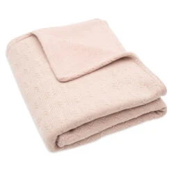 Jollein Ledikantdeken 100x150cm Grain Knit Wild Rose Velvet -Babyverzorging Winkel image 33488