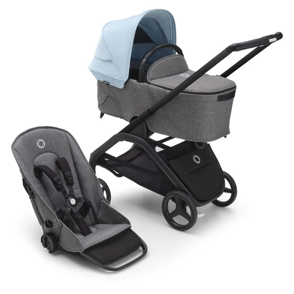 Bugaboo Dragonfly Black - Grey Melange Compleet 3 Bugaboo Dragonfly Black - Grey Melange Compleet