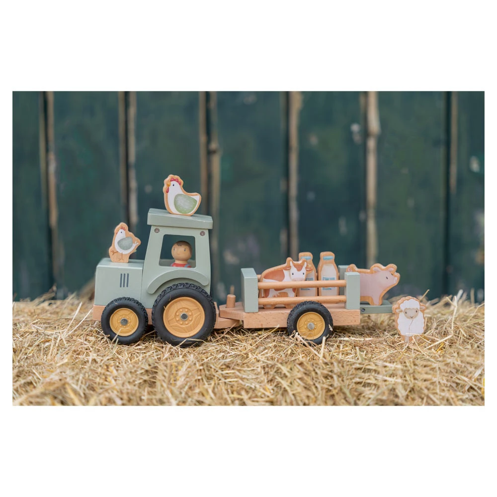 Little Dutch Tractor Met Trailer Little Farm FSC 7 Little Dutch Tractor Met Trailer Little Farm FSC - Afbeelding 5
