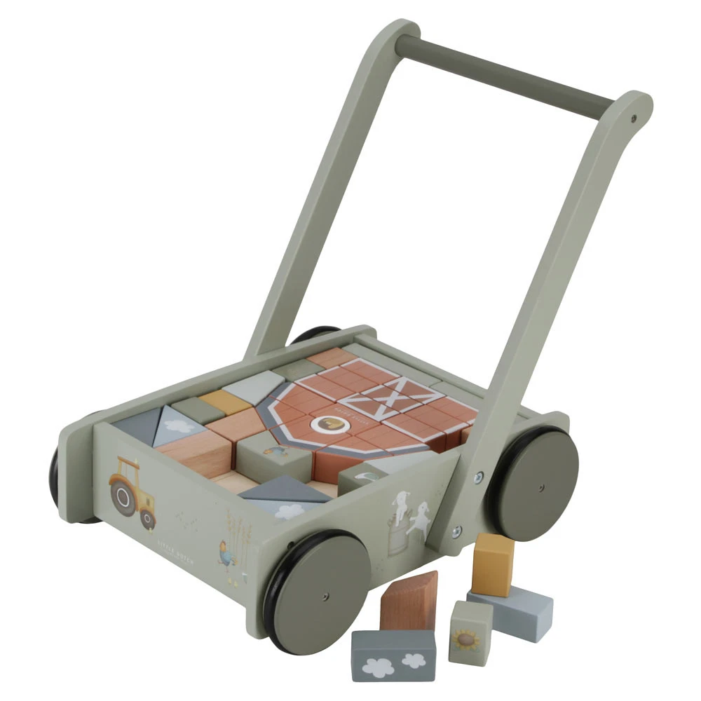 Little Dutch Blokkenkar Little Farm FSC 3 Little Dutch Blokkenkar Little Farm FSC