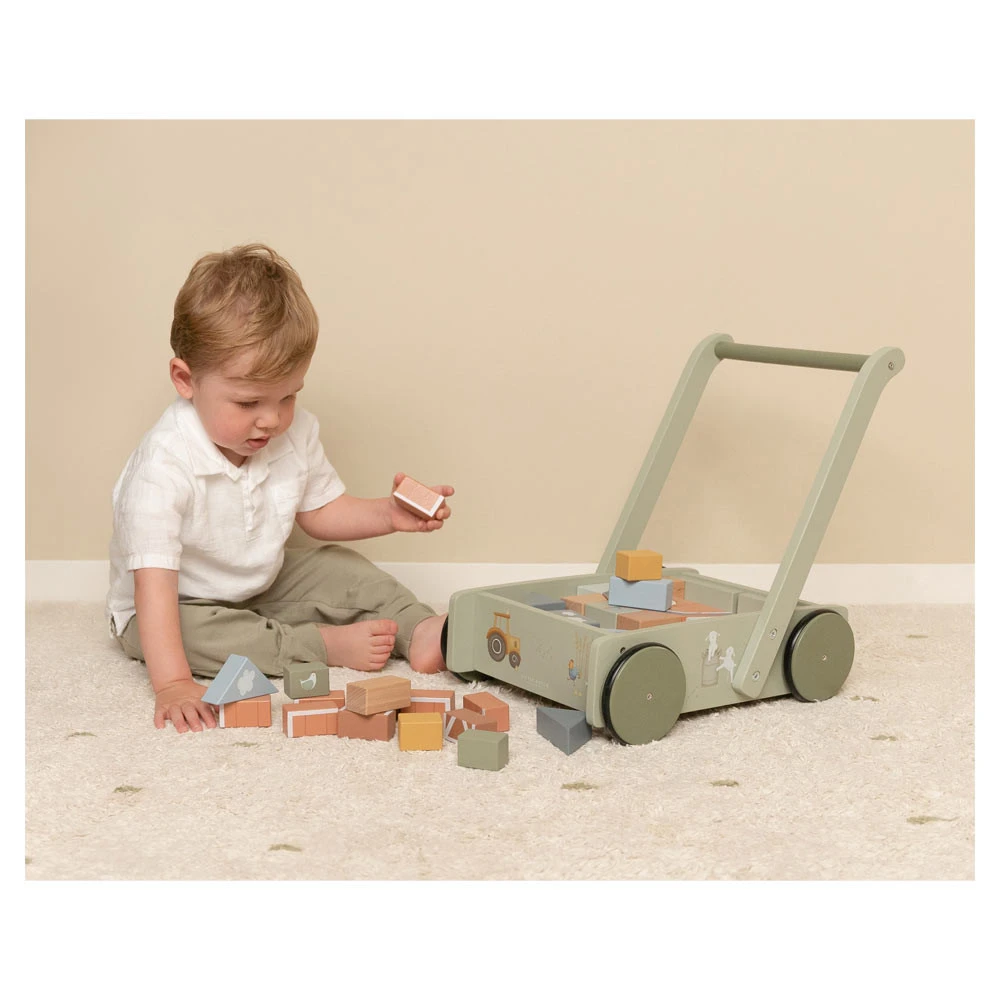 Little Dutch Blokkenkar Little Farm FSC 4 Little Dutch Blokkenkar Little Farm FSC - Afbeelding 2