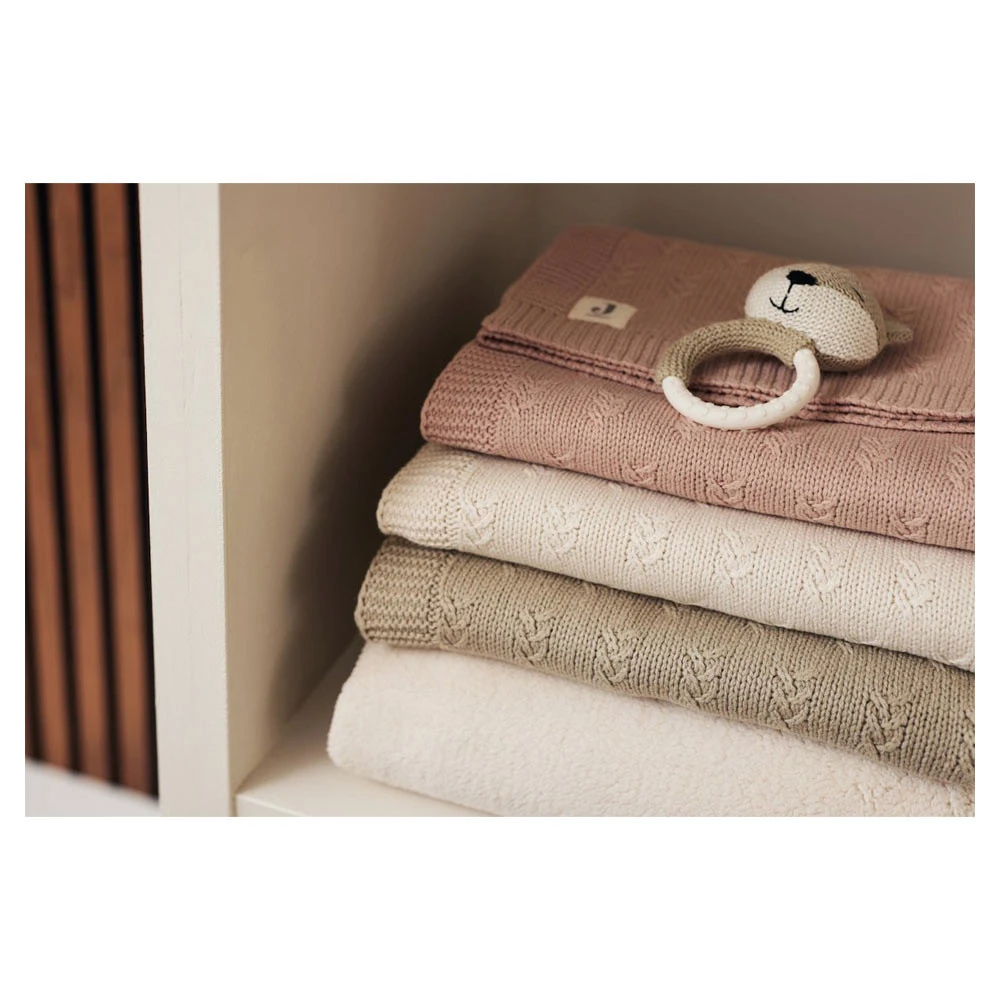 Jollein Wiegdeken Grain Knit 75 X 100 Cm Wild Rose 7 Jollein Wiegdeken Grain Knit 75 X 100 Cm Wild Rose - Afbeelding 5