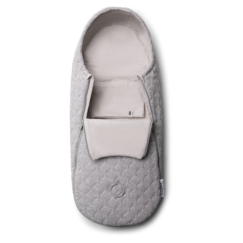Bugaboo Newborn Inlay Light Grey Melange 4 Bugaboo Newborn Inlay Light Grey Melange - Afbeelding 2