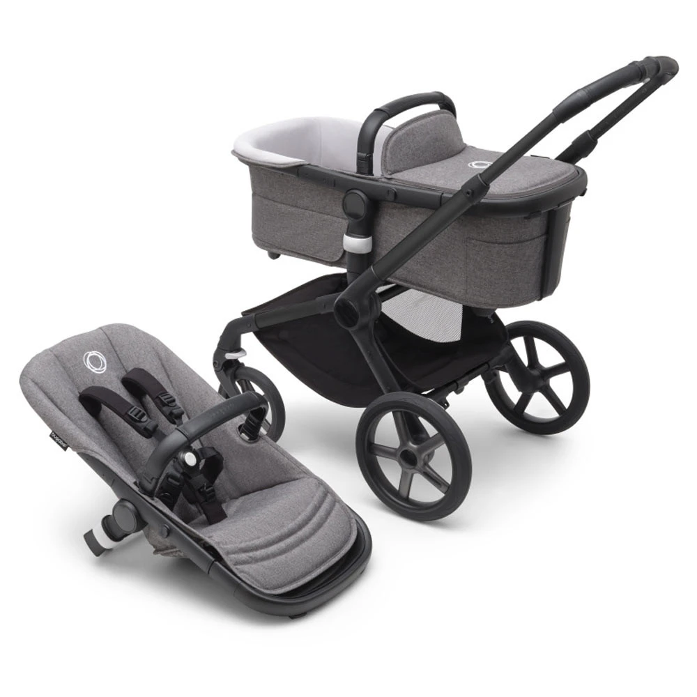 Bugaboo Fox5 Base Black Frame - Grey Melange 3 Bugaboo Fox5 Base Black Frame - Grey Melange
