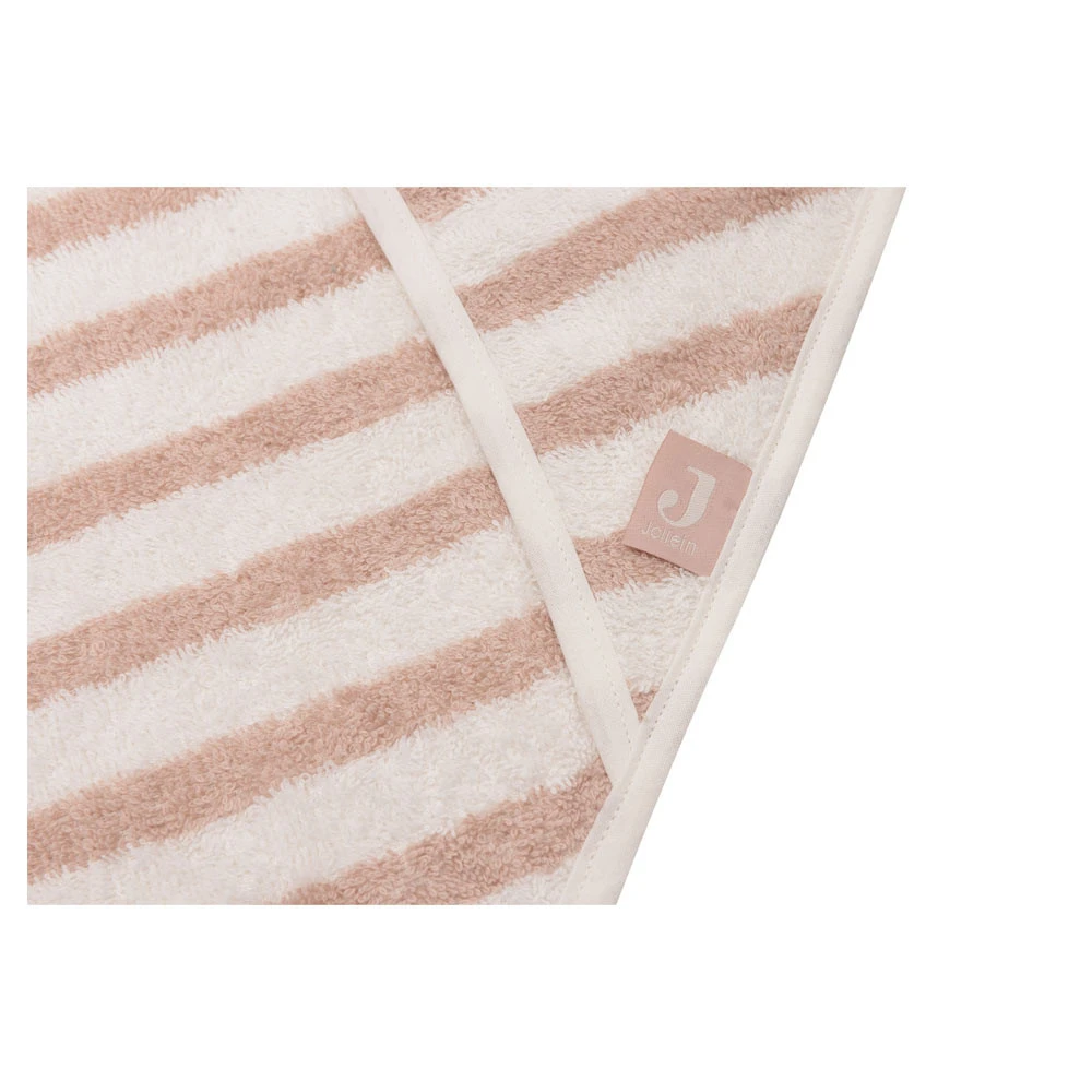 Jollein Badcape 75 X 75 Cm Stripe Terry Wild Rose 4 Jollein Badcape 75 X 75 Cm Stripe Terry Wild Rose - Afbeelding 2