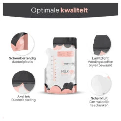 Mammie Moedermelk Bewaarzakjes - 100 Stuks - 300 Ml - BPA Vrij -Babyverzorging Winkel image 36288