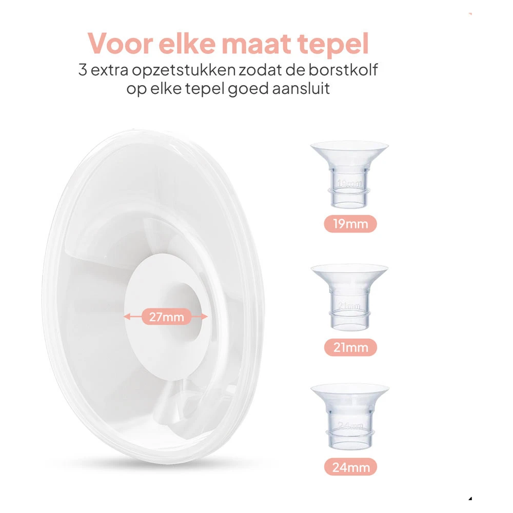 Mammie Enkele Draadloze Elektrische Borstkolf Handsfree & Draagbaar - BPA-vrij 8 Mammie Enkele Draadloze Elektrische Borstkolf Handsfree & Draagbaar - BPA-vrij - Afbeelding 6