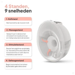 Mammie Enkele Draadloze Elektrische Borstkolf Handsfree & Draagbaar - BPA-vrij 18 Mammie Enkele Draadloze Elektrische Borstkolf Handsfree & Draagbaar - BPA-vrij -Babyverzorging Winkel image 36323