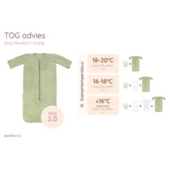 Puckababy The Bag Newborn 0-6 Months 70 Cm Teddy Olive -Babyverzorging Winkel image 37176