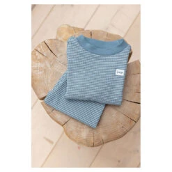 Feetje Pyjama Wafel IJsblauw -Babyverzorging Winkel image 37384