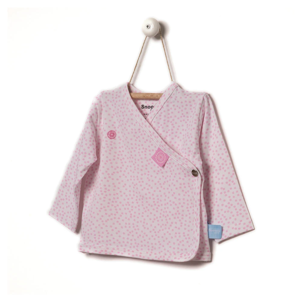 Snoozebaby Overslagshirt Pink Dot 3 Snoozebaby Overslagshirt Pink Dot